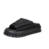 Buffalo Donna Ciabatta con zeppa BN1602325 Nero