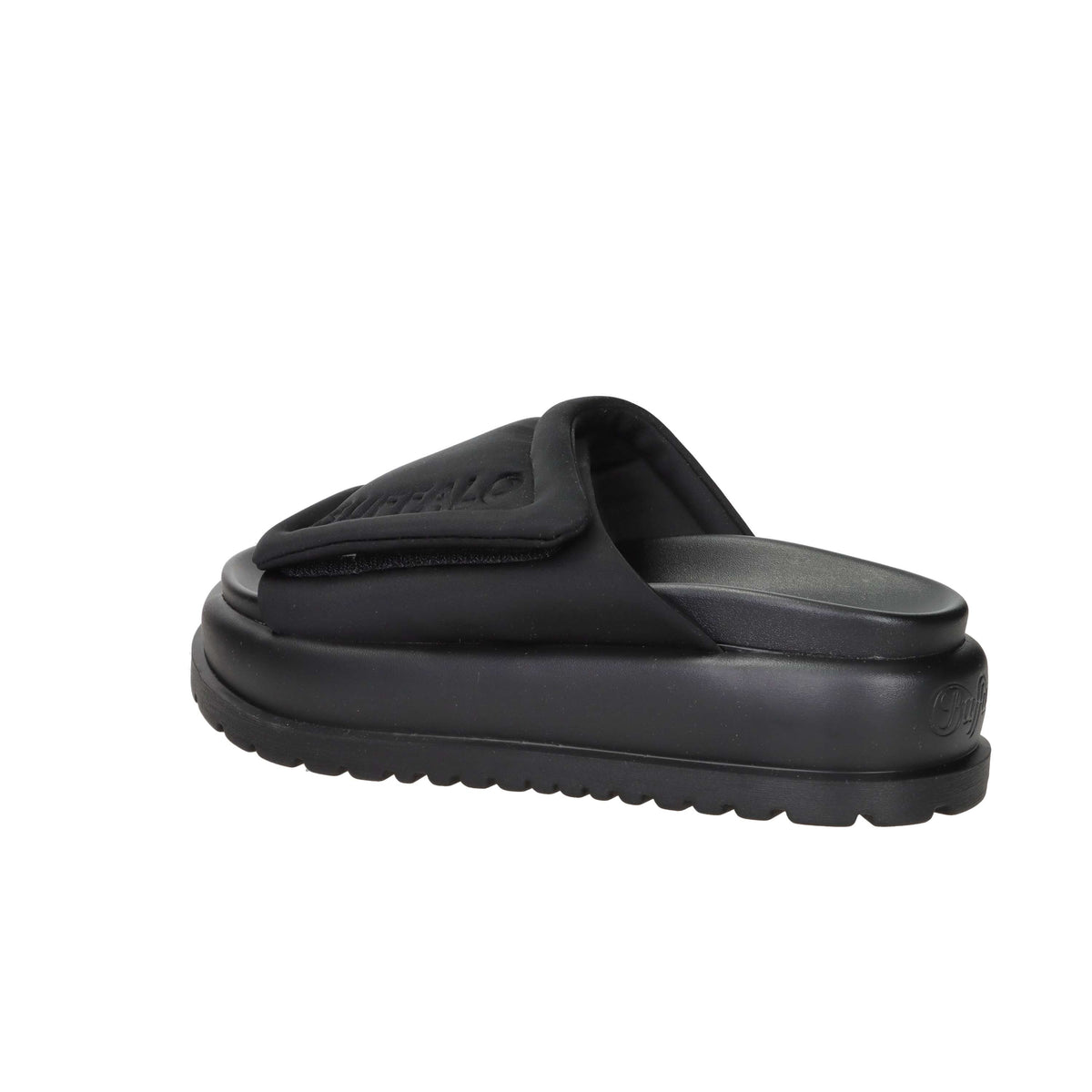 Buffalo Donna Ciabatta con zeppa BN1602325 Nero