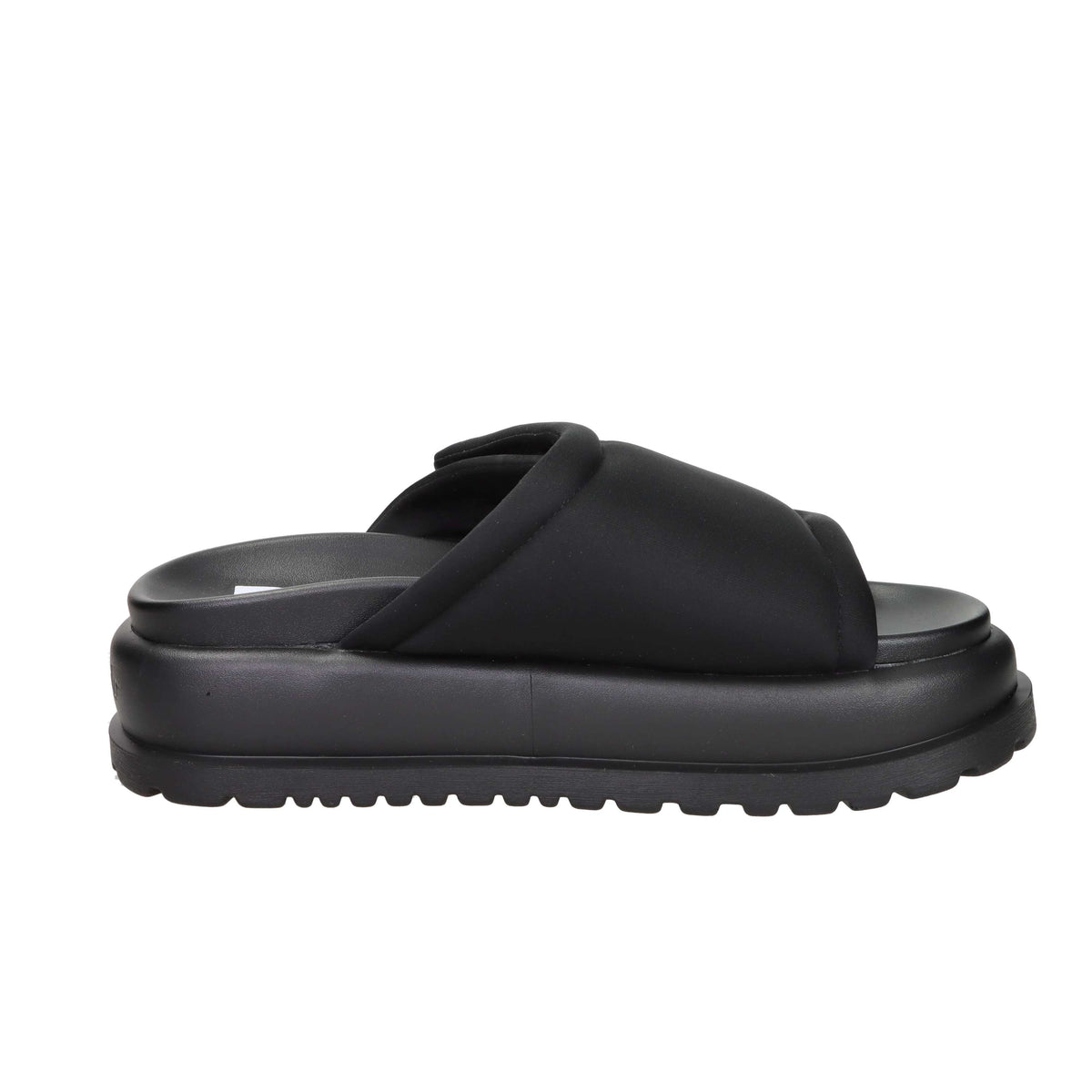 Buffalo Donna Ciabatta con zeppa BN1602325 Nero