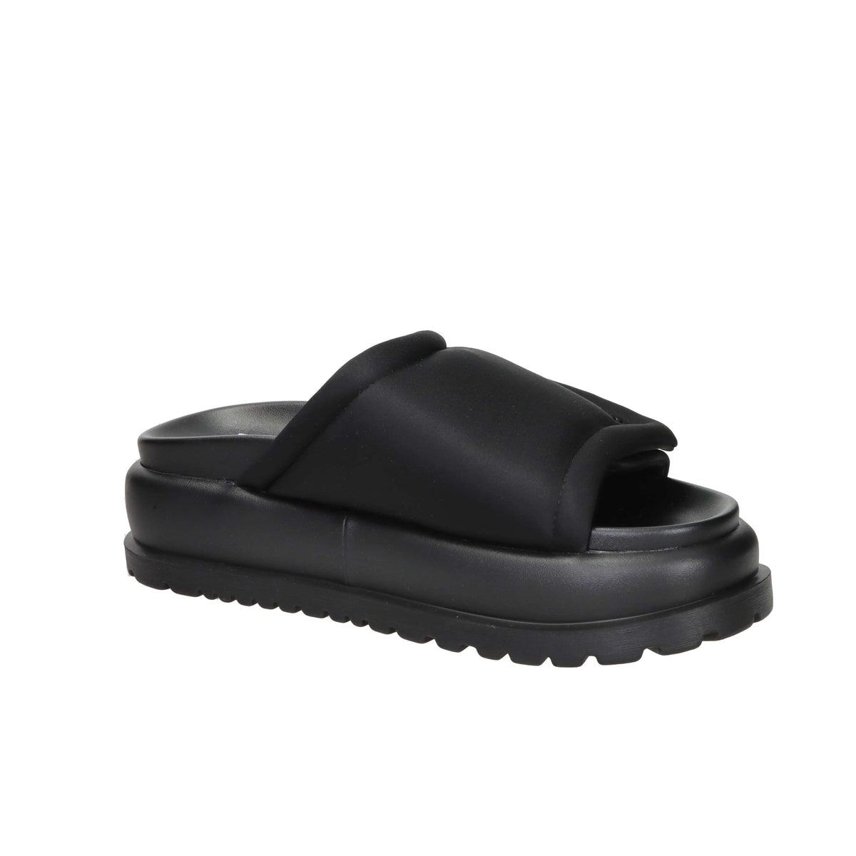 Buffalo Donna Ciabatta con zeppa BN1602325 Nero
