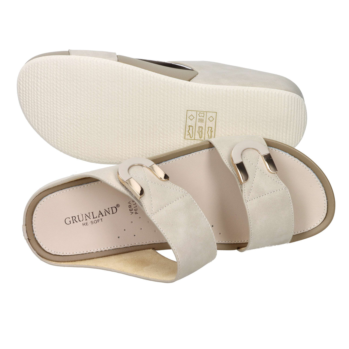 Grunland Donna Ciabatta con zeppa CI3114-C9 Beige
