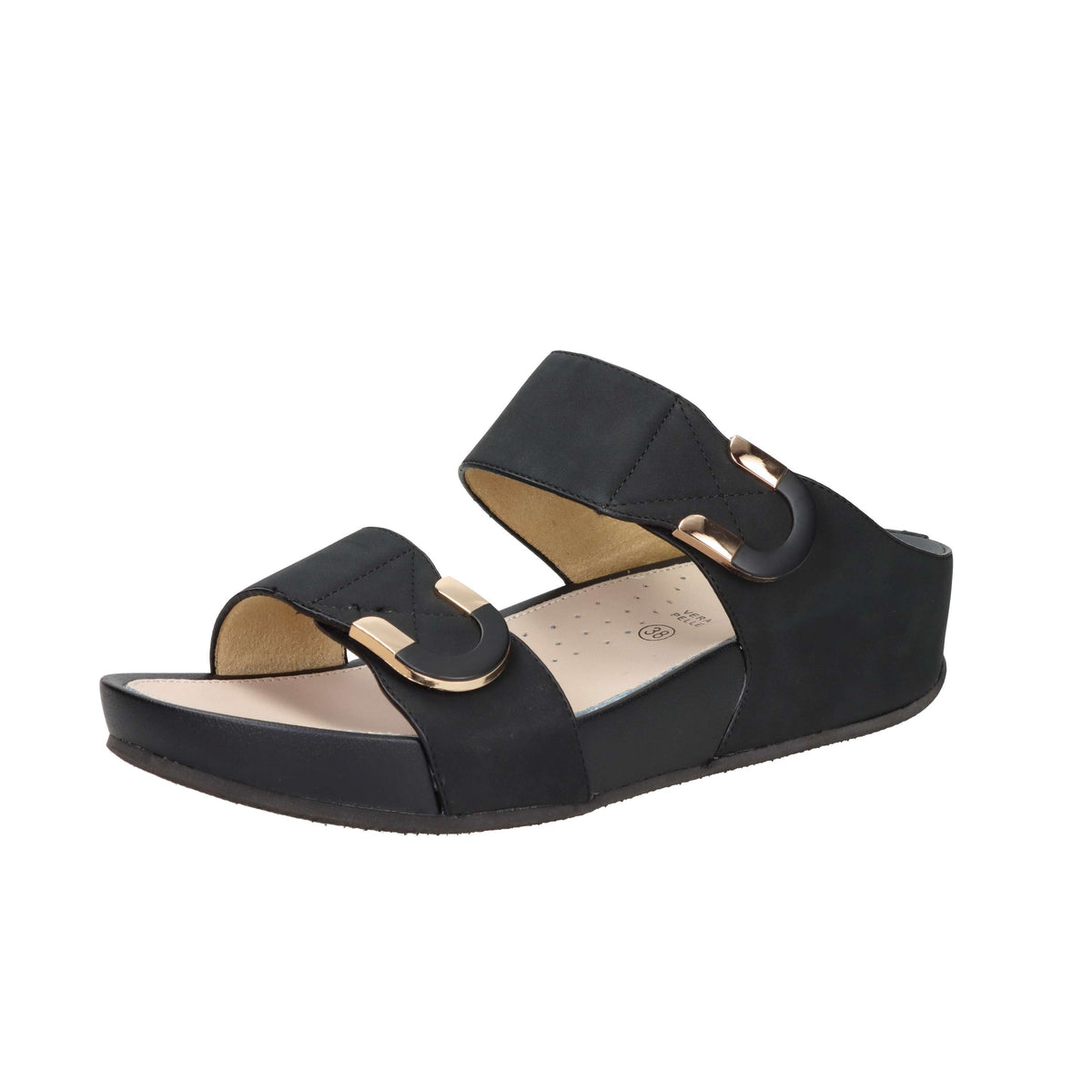 Grunland Donna Ciabatta con zeppa CI3114-C9 Nero