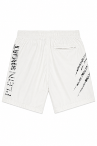 Philipp Plein Men's Swim Shorts PS26MBL02 White