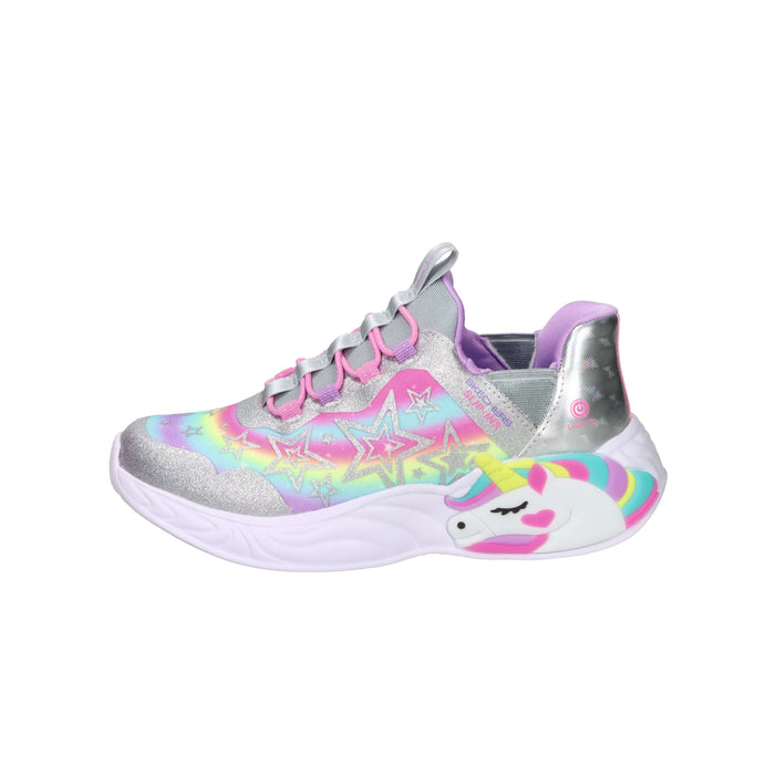 Skechers Filles Baskets 302296L Argent/Rose