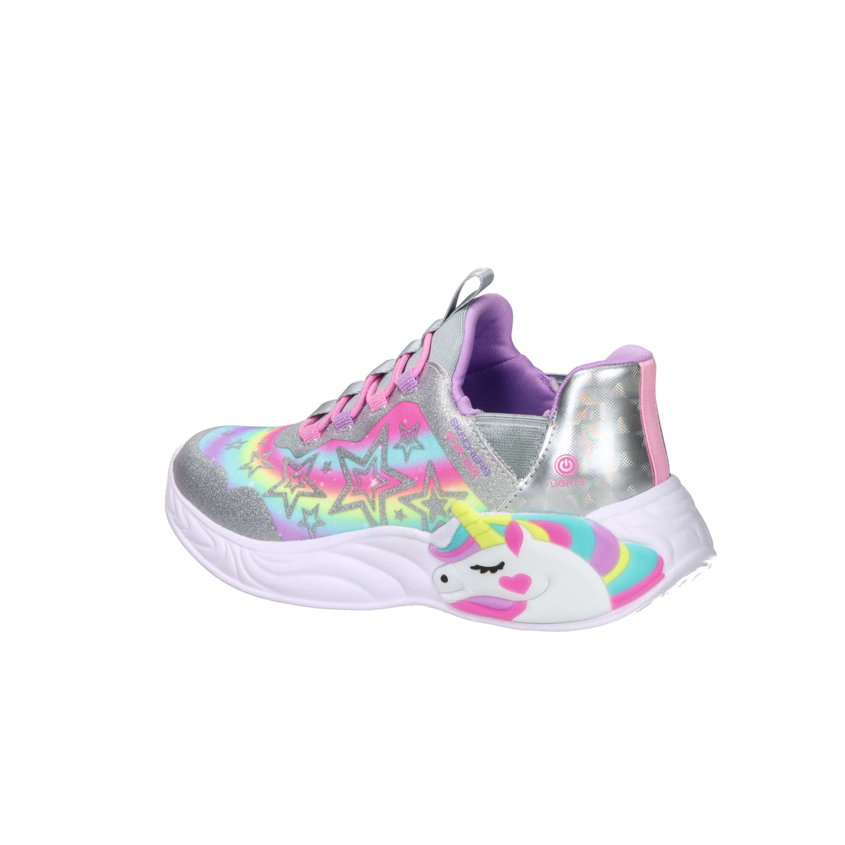 Skechers Bambine e ragazze Sneakers 302296L Argento/Rosa