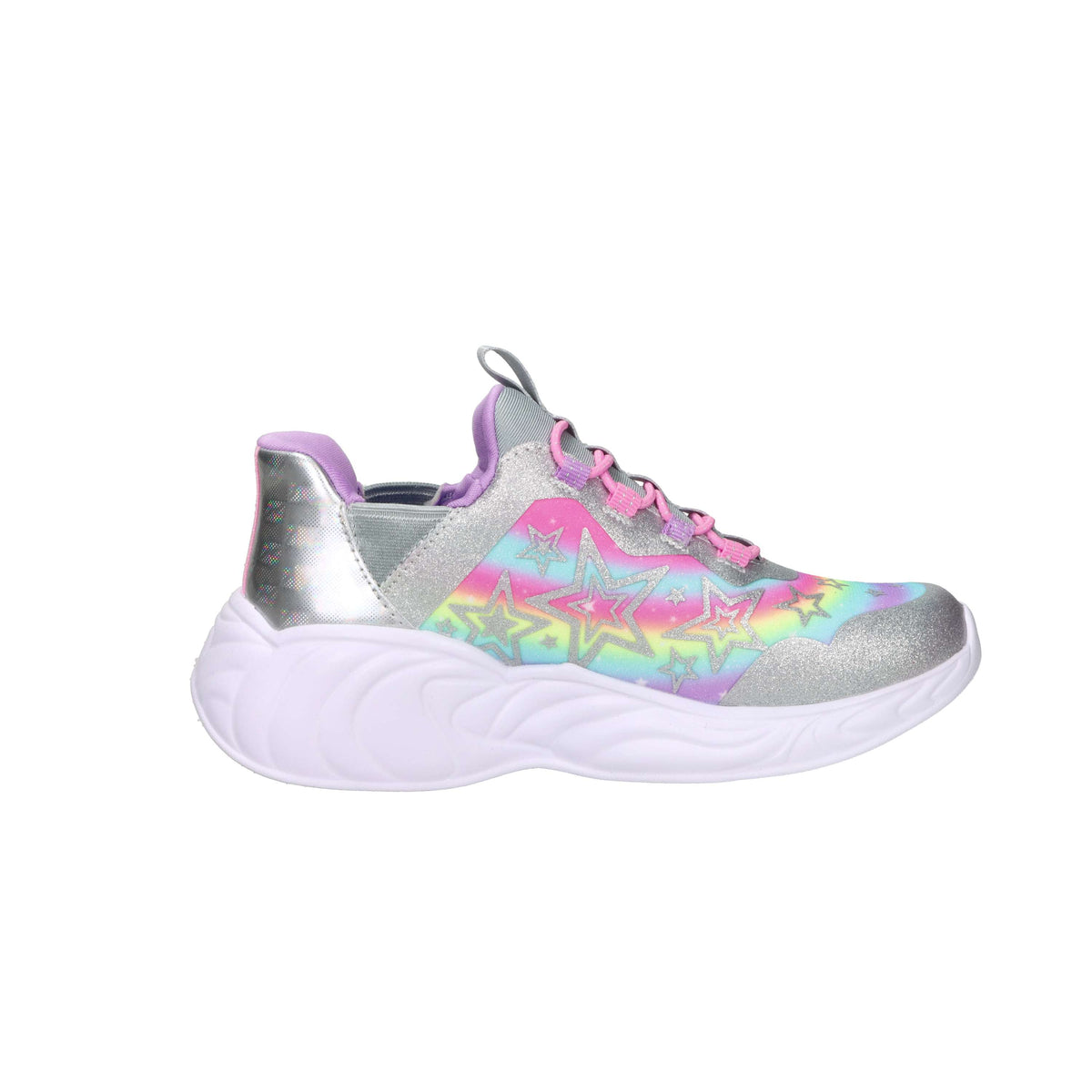 Skechers Bambine e ragazze Sneakers 302296L Argento/Rosa