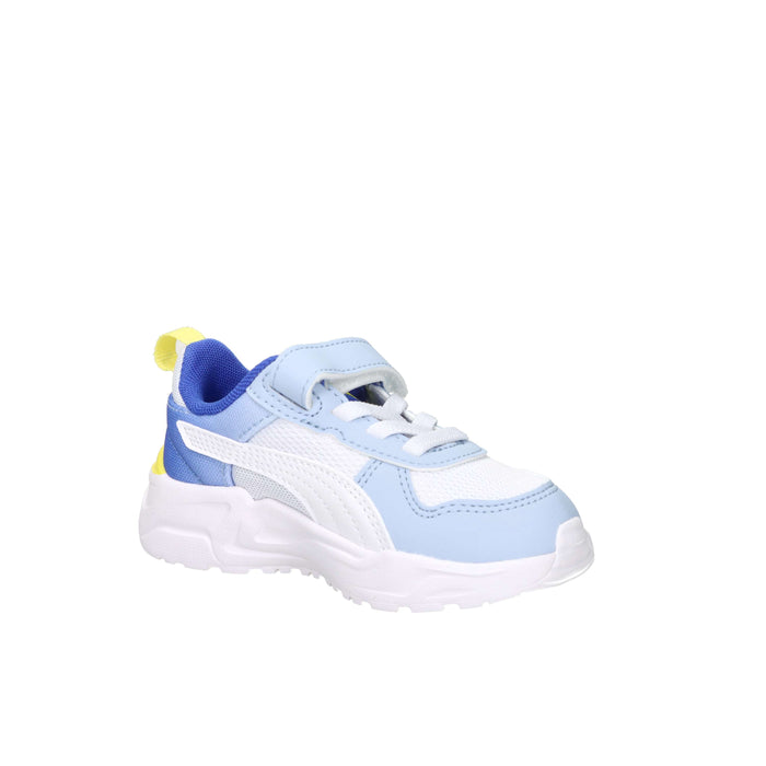 Puma Enfants et Garçons Baskets 405022 Blanc/Bleu clair