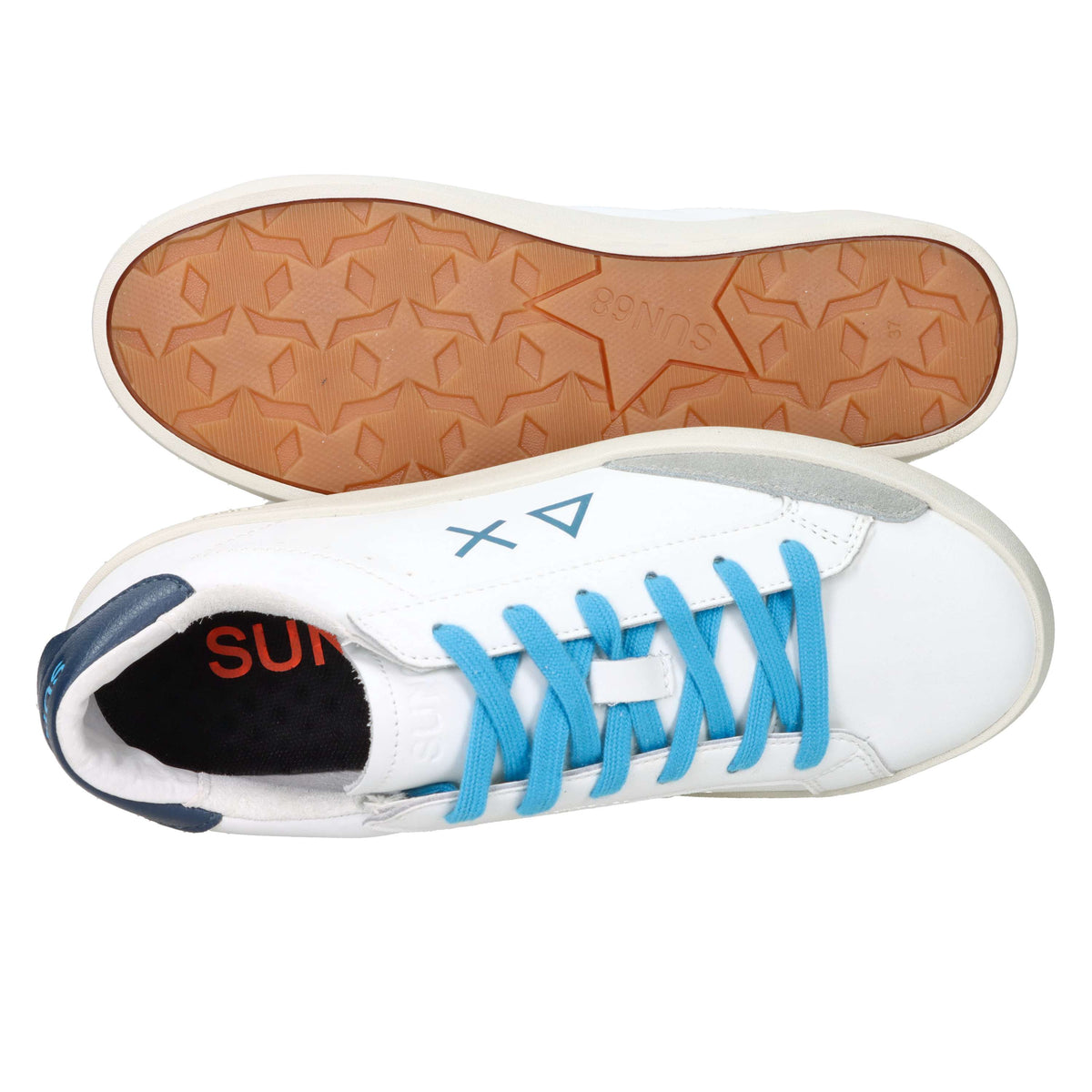 Sun68 Enfants et adolescents Baskets Z36338T Blanc/Bleu