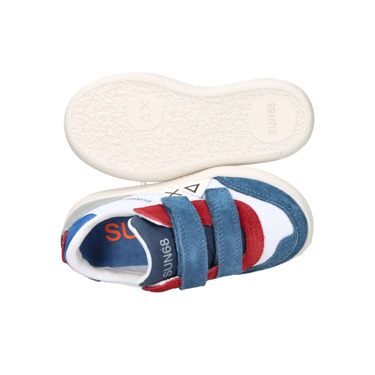 Sun68 Enfants et adolescents Baskets Z36348B Blanc/Bleu