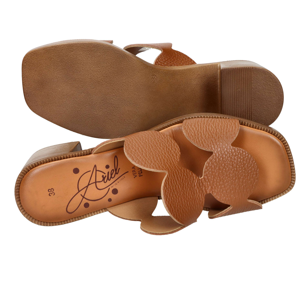 Ariel Women's Ciabatta with Heel 17244 Leather