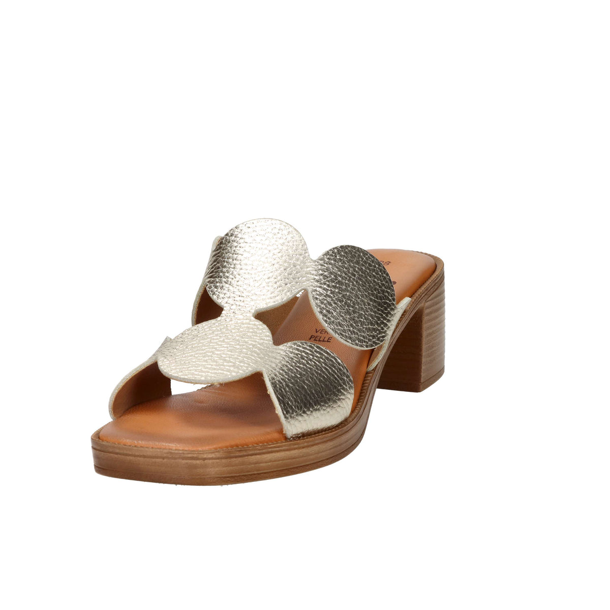 Ariel Women's Ciabatta with heel 17244 Platinum