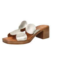 Ariel Women's Ciabatta with heel 17244 Platinum