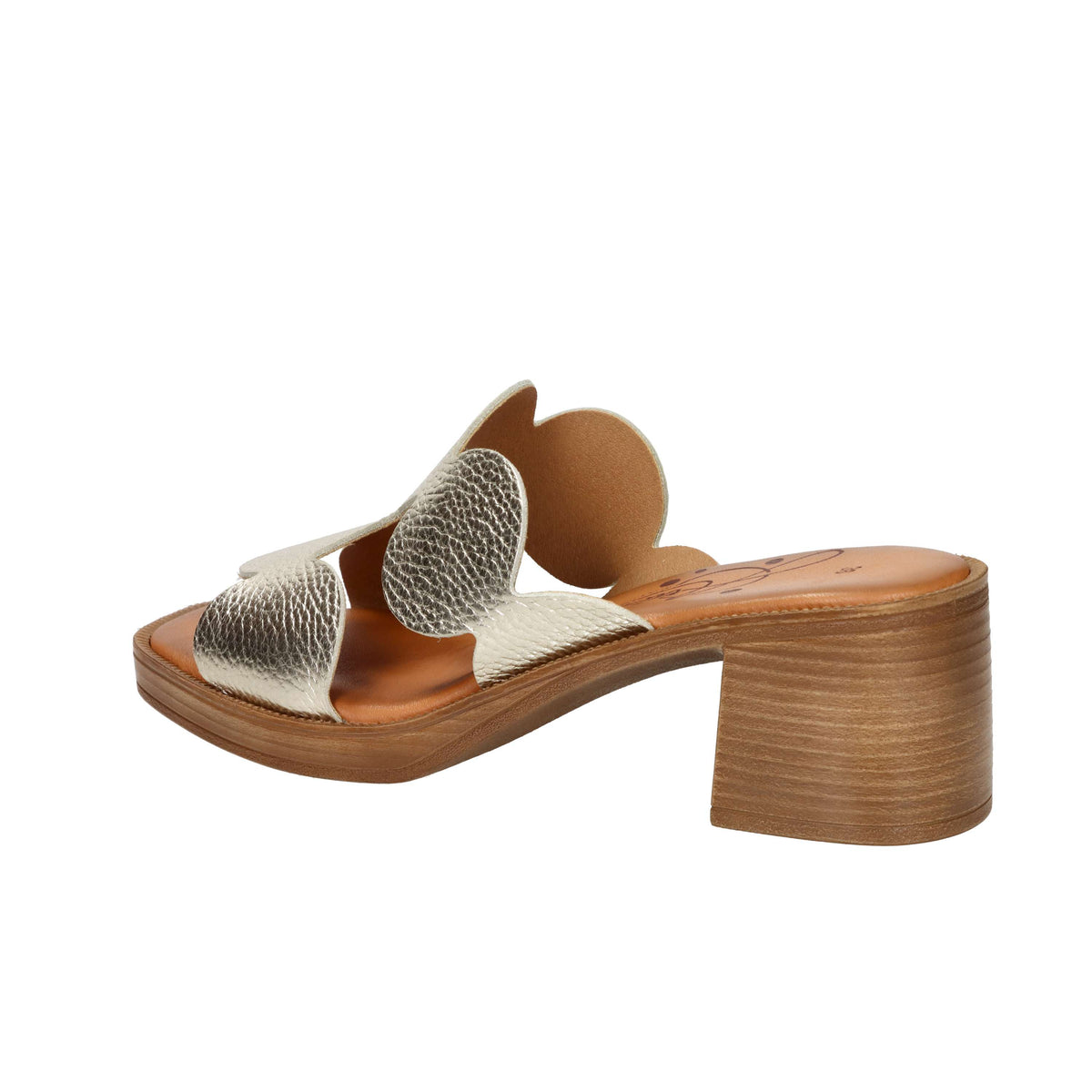 Ariel Women's Ciabatta with heel 17244 Platinum