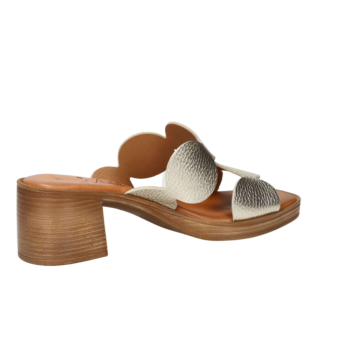 Ariel Women's Ciabatta with heel 17244 Platinum