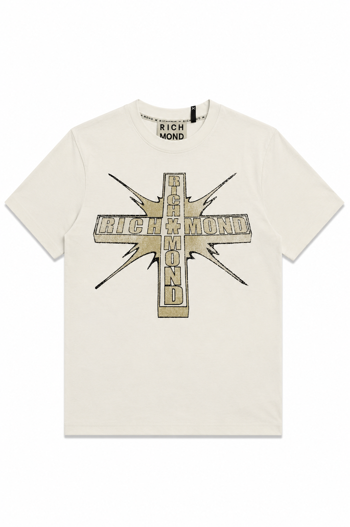 Richmond X Uomo T-shirt UMP26112TS Panna