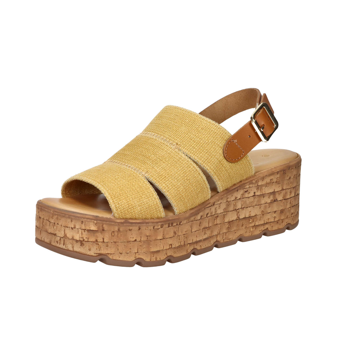 Sandalia con cuña para mujer Ariel 17171 Amarillo