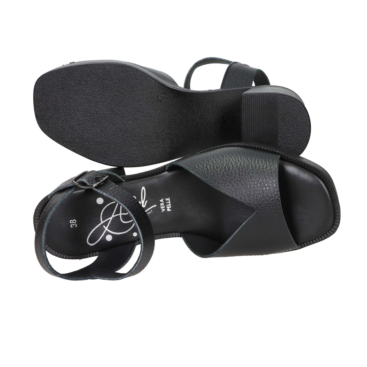 Ariel Donna Sandalo con tacco 17198 Nero