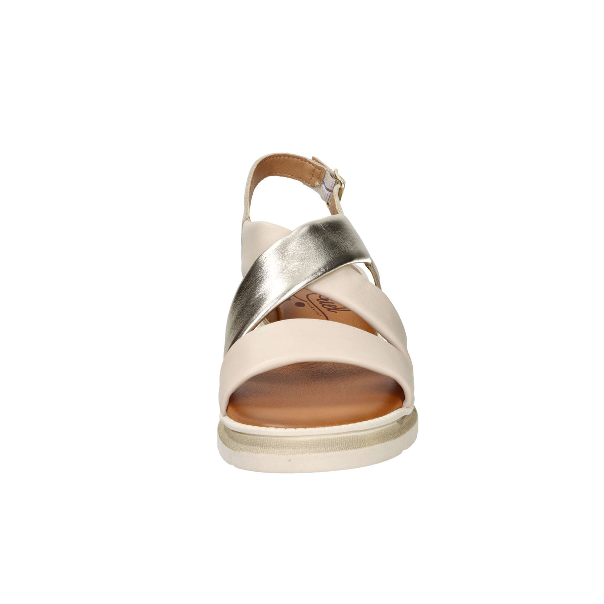 Sandalia con cuña para mujer Ariel 17147 Beige/Oro