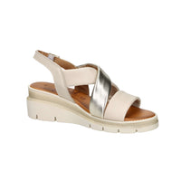 Sandalia con cuña para mujer Ariel 17147 Beige/Oro