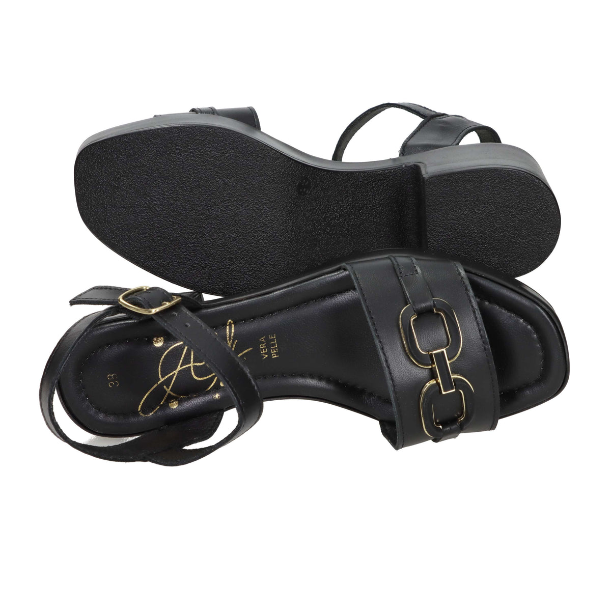 Sandalia con tacón para mujer Ariel 17232 Negro