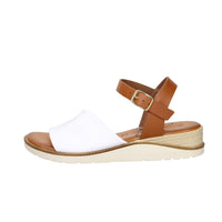 Sandalia baja para mujer Ariel 17102 Blanco/Cuero