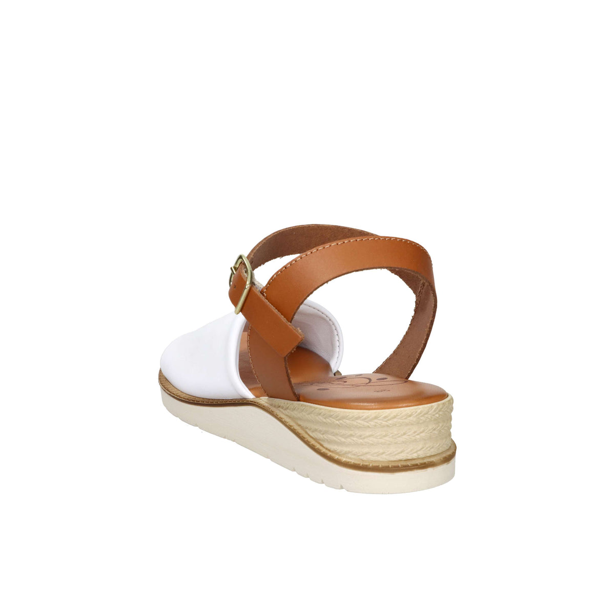 Sandalia baja para mujer Ariel 17102 Blanco/Cuero