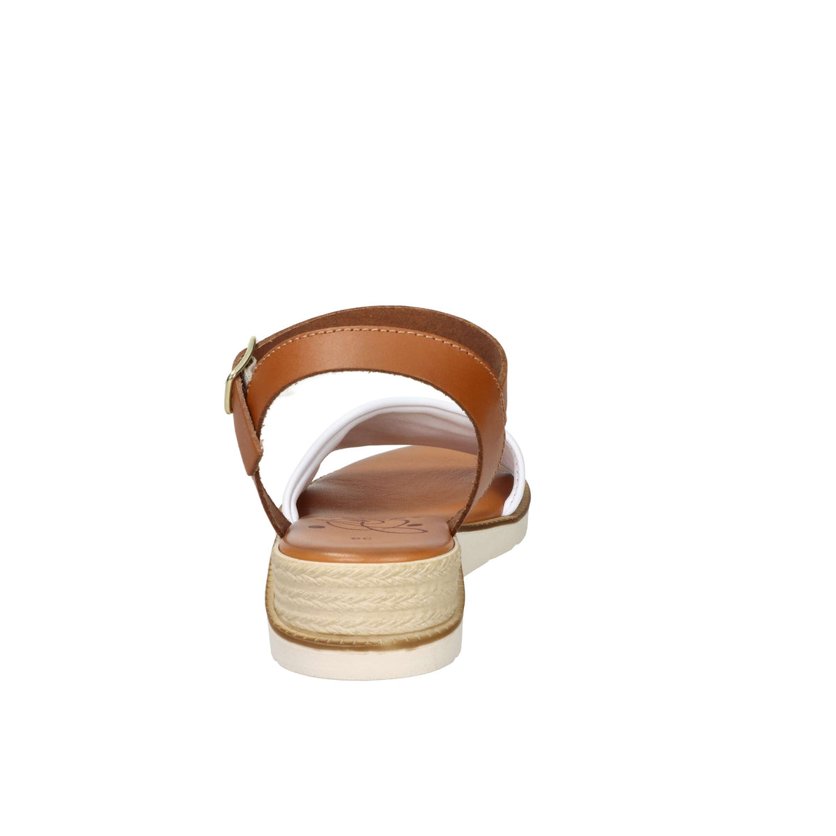 Sandalia baja para mujer Ariel 17102 Blanco/Cuero