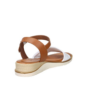 Sandalia baja para mujer Ariel 17102 Blanco/Cuero