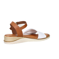 Sandalia baja para mujer Ariel 17102 Blanco/Cuero