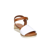 Sandalia baja para mujer Ariel 17102 Blanco/Cuero