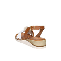 Sandalia baja para mujer Ariel 17106 Blanco/Cuero