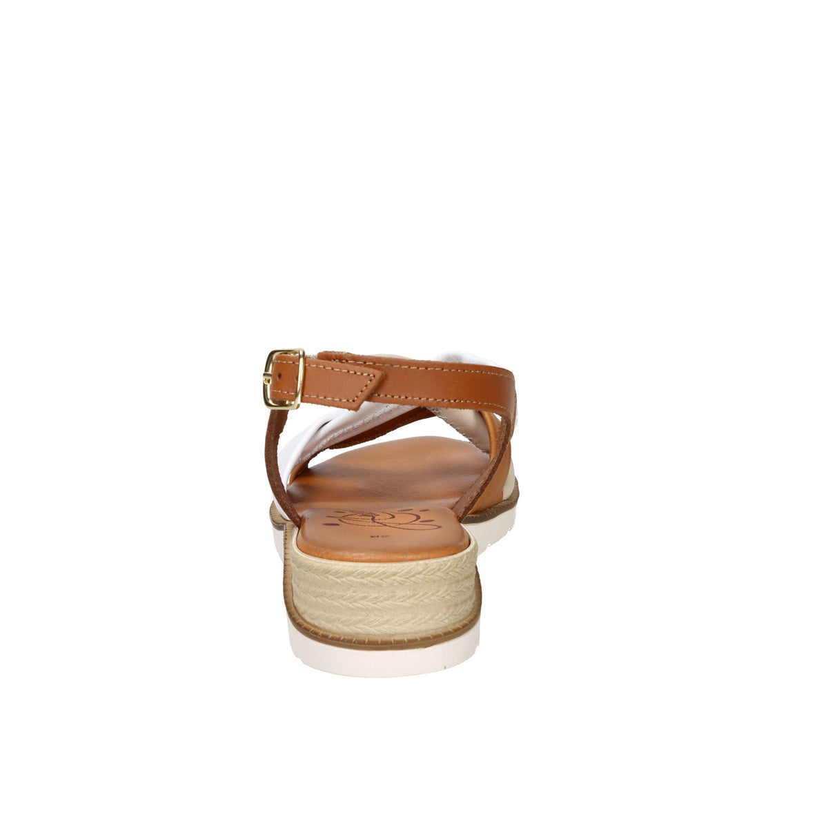 Sandalia baja para mujer Ariel 17106 Blanco/Cuero