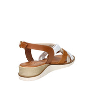 Sandalia baja para mujer Ariel 17106 Blanco/Cuero