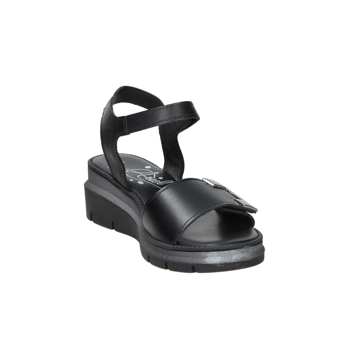 Ariel Donna Sandalo con zeppa 17142 Nero