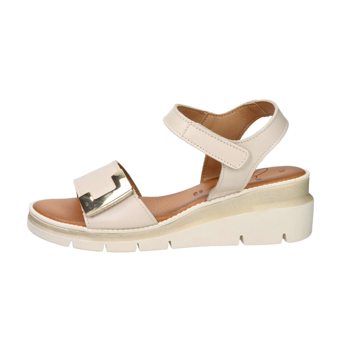 Ariel Donna Sandalo con zeppa 17142 Beige