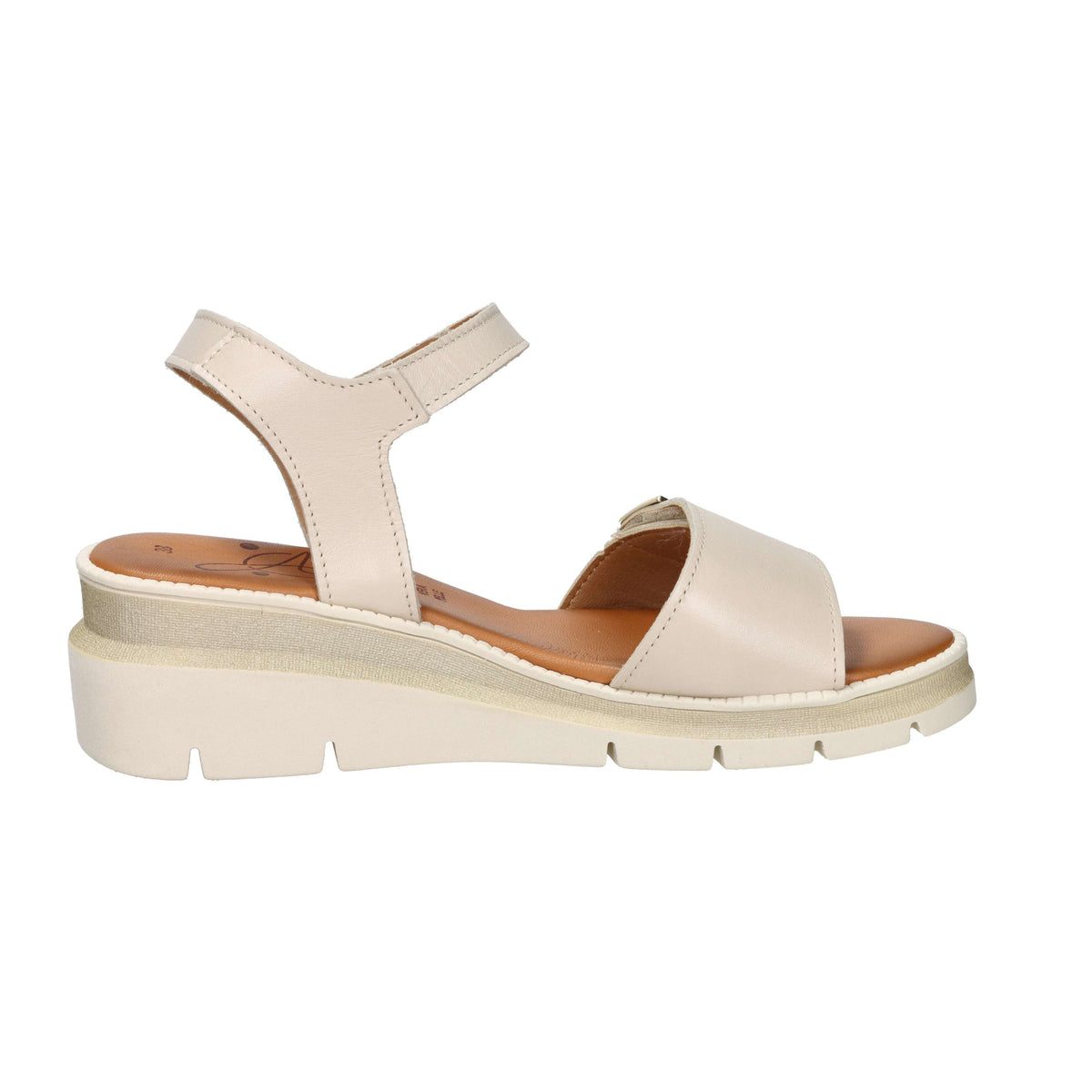 Ariel Donna Sandalo con zeppa 17142 Beige