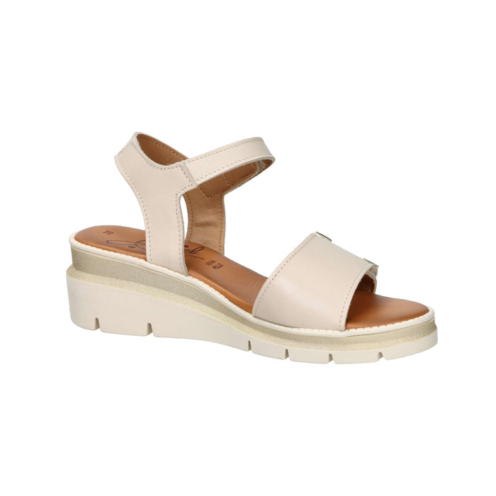 Ariel Donna Sandalo con zeppa 17142 Beige
