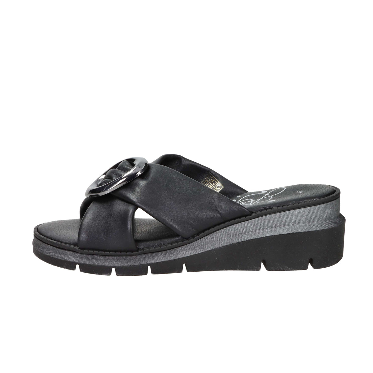 Sandalia con cuña para mujer Ariel 17152 Negro