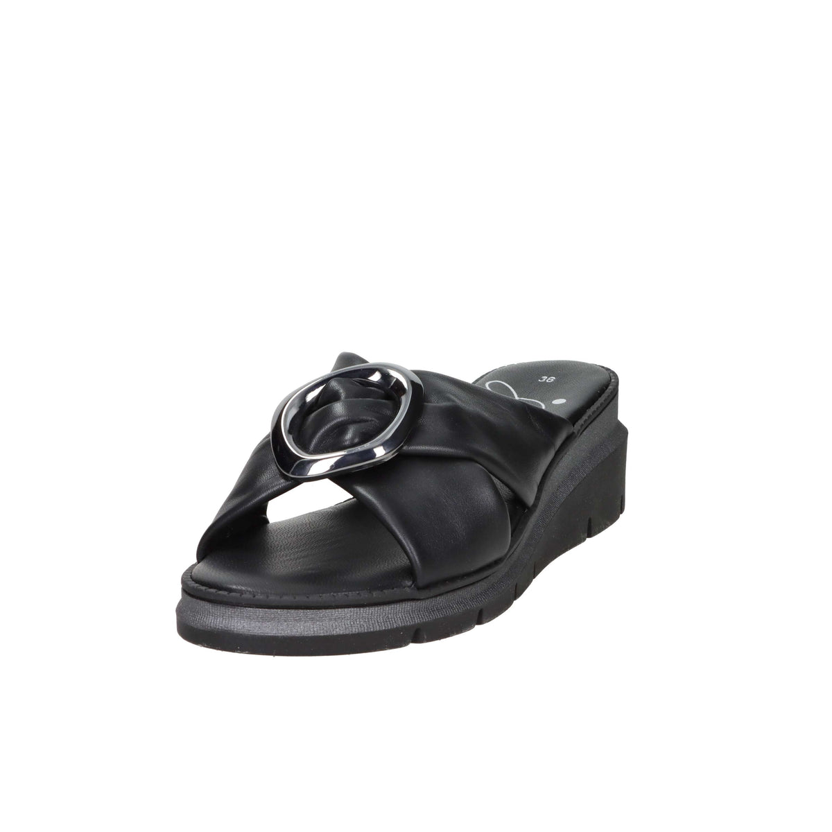 Sandalia con cuña para mujer Ariel 17152 Negro