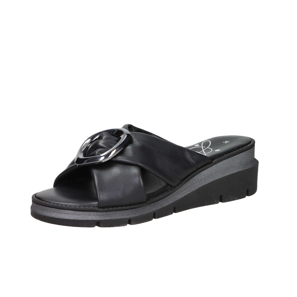 Sandalia con cuña para mujer Ariel 17152 Negro