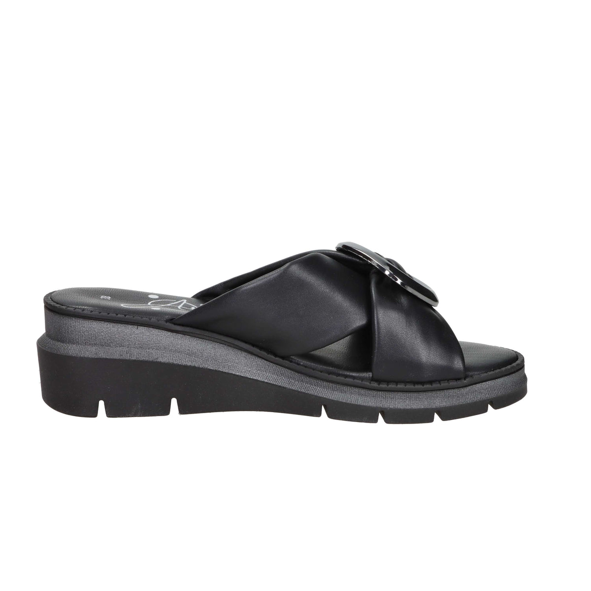 Sandalia con cuña para mujer Ariel 17152 Negro