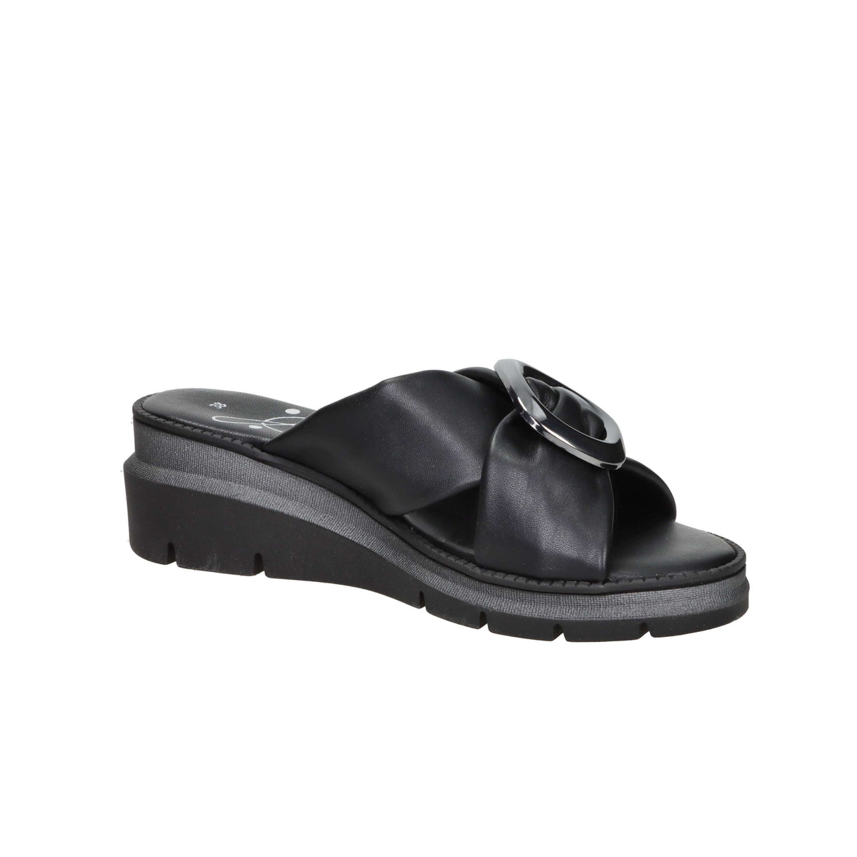 Sandalia con cuña para mujer Ariel 17152 Negro
