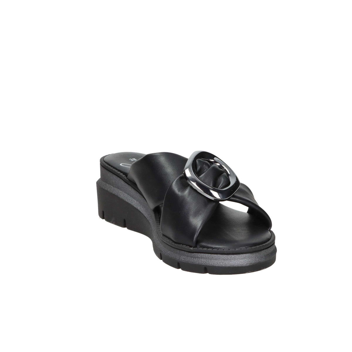 Sandalia con cuña para mujer Ariel 17152 Negro