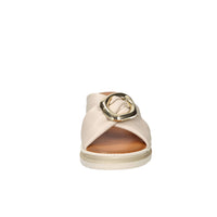 Ariel Damen Pantoletten mit Keilabsatz 17152 Beige
