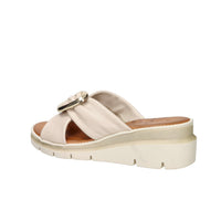 Ariel Damen Pantoletten mit Keilabsatz 17152 Beige