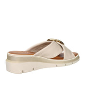Ariel Damen Pantoletten mit Keilabsatz 17152 Beige