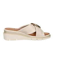 Ariel Damen Pantoletten mit Keilabsatz 17152 Beige