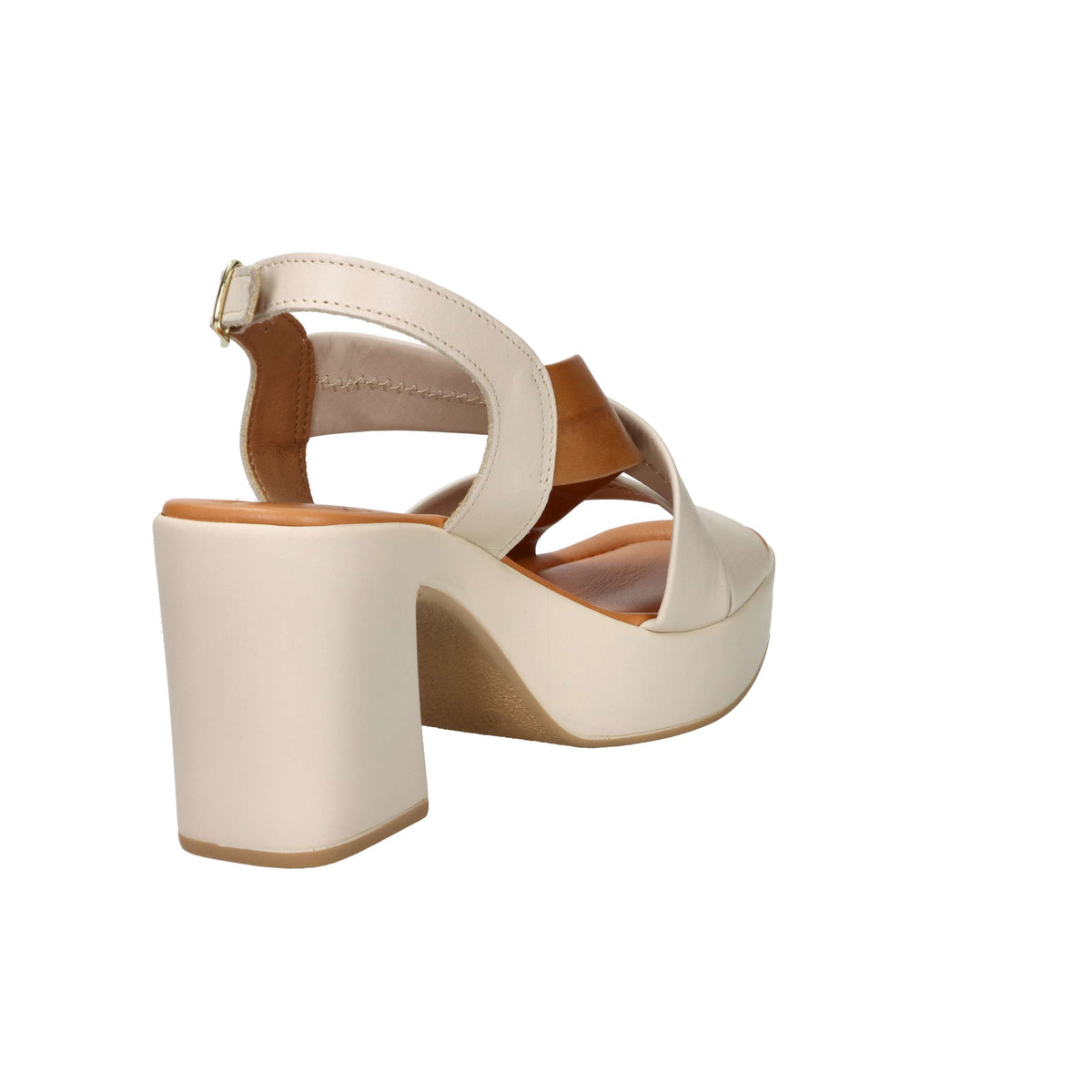Ariel Mujer Sandalia con tacón 17236 Beige/Cuero