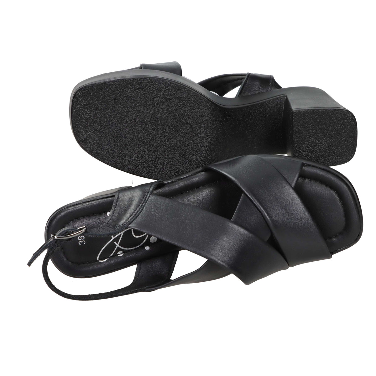 Ariel Damen Sandale mit Absatz 17236 Schwarz