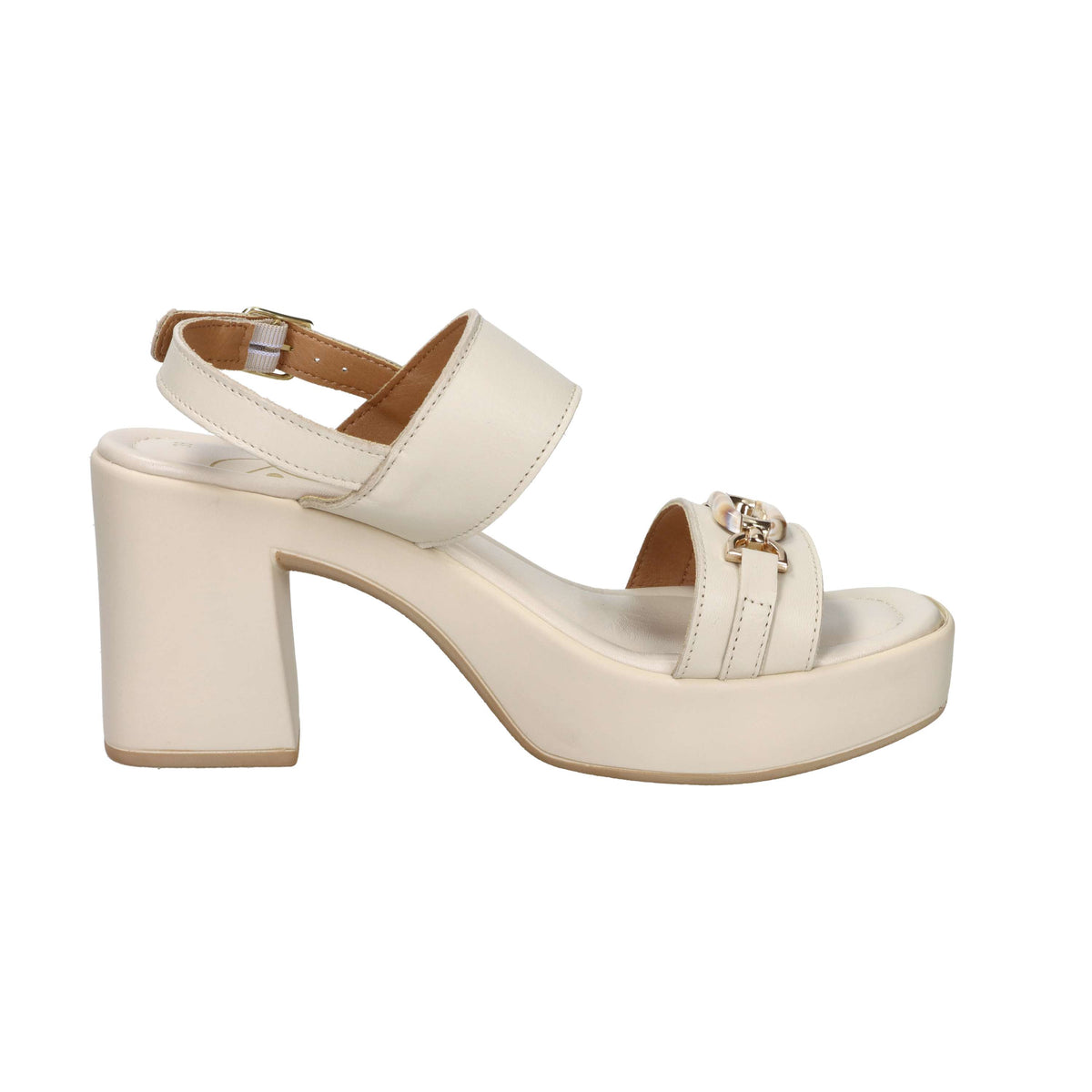 Ariel Mujer Sandalia con tacón 17238 Beige